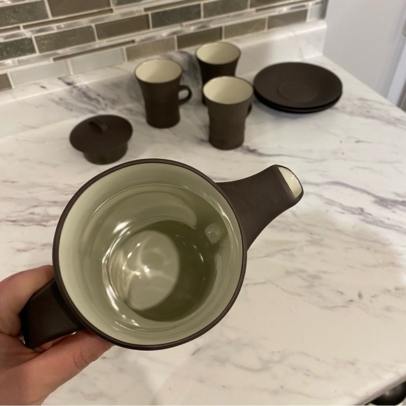 Vintage Dansk Flamestone Coffee service set Coffee pot & Cups & saucers Denmark - Picture 13 of 16